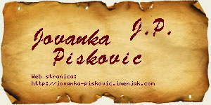 Jovanka Pisković vizit kartica